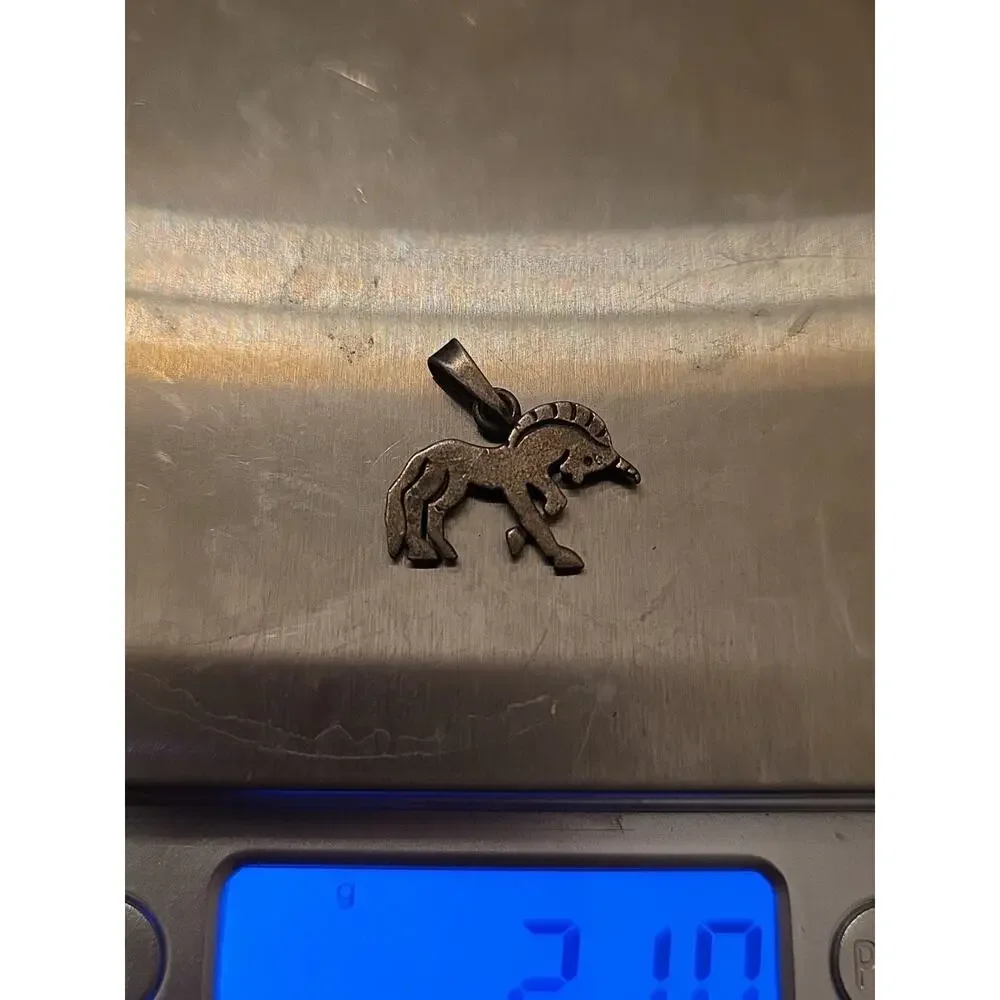 Sterling Silver Unicorn Pendant Charm‎ Vintage Fantasy Mythical - Picture 16 of 16